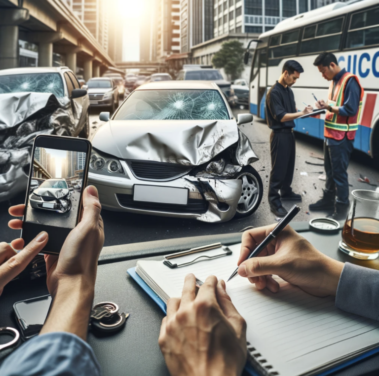 documentar un accidente automovilístico para una reclamación legal